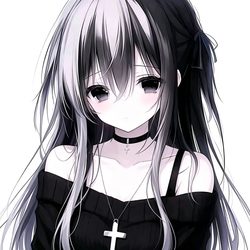 暗黑系少女动漫头像 忧郁风微信头像