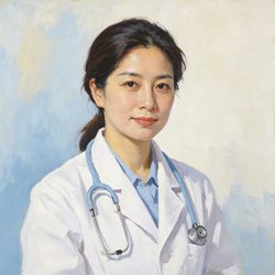 医生油画 潮流风微信头像