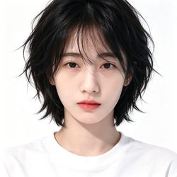 短发中性清冷女头 治愈风微信头像