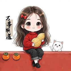 万事顺遂女生卡通头像 运势头像微信头像