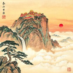 金碧山水国画头像合集 手绘风微信头像