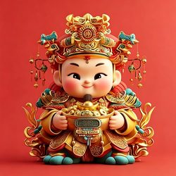 Q版财神招财头像 搞怪风微信头像