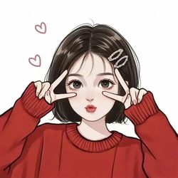 开心女孩女生头像 卡通风微信头像