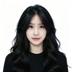 黑长卷氛围感女头 氛围感微信头像
