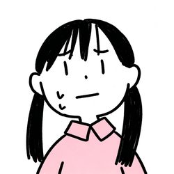 简笔双马尾搞怪女头 搞怪风微信头像