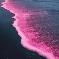 红色海滩海浪头像 风景微信头像
