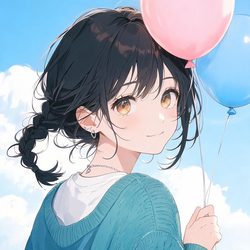 气球毛衣日系少女头像合集 动漫风微信头像