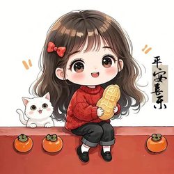 平安喜乐女生卡通头像 运势头像微信头像