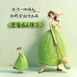 生活一地鸡毛 但我会把他扎成鸡毛掸子 励志头像微信头像