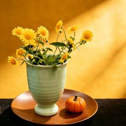 青瓷菊花静物头像 植物风微信头像