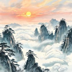 中国风山水风景头像合集 风景微信头像