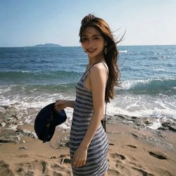 户外微笑自然女头 氛围感微信头像