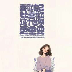 喜欢自己比喜欢这个世界更重要 人生态度微信头像
