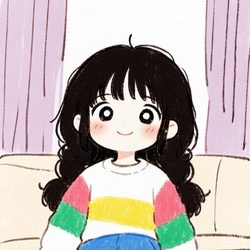 手绘治愈系可爱女生头像 手绘风微信头像