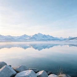 雪山湖泊风景头像 风景微信头像