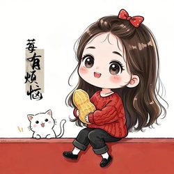 没有烦恼女生卡通头像 运势头像微信头像