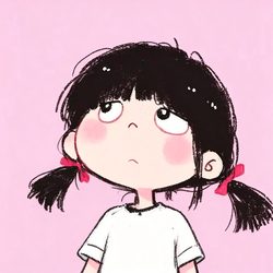 双马尾女孩搞怪表情头 搞怪风微信头像