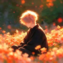 花海逆光少年动漫头像 动漫风微信头像