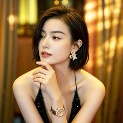 轻奢晚宴短发御姐头像 潮流风微信头像
