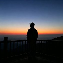 山顶日落男生剪影头像 潮流风微信头像