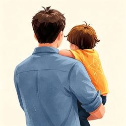治愈父子背影亲子头像 亲情风微信头像