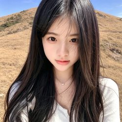 黑长直清新女头像 氛围感微信头像