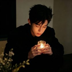 烛光氛围感ins高级质感男头 潮流风微信头像