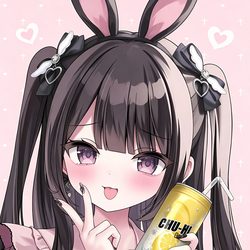 地雷系双马尾少女头像 动漫风微信头像