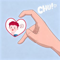 创意捏心男生头像 治愈风微信头像