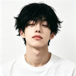 慵懒闭眼清冷男头 治愈风微信头像