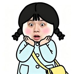 双马尾震惊脸沙雕卡通头像 卡通风微信头像