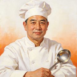 厨师职业油画 潮流风微信头像