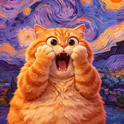 惊讶的橘猫 宠物风微信头像