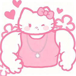 猛男 Hello Kitty 粉色头像 搞怪沙雕微信头像