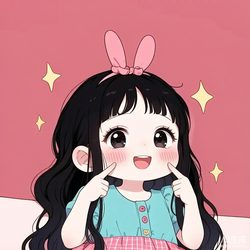 萌系兔耳少女 动漫风微信头像