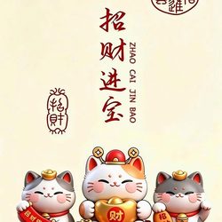 招财猫 招财进宝 运势头像微信头像