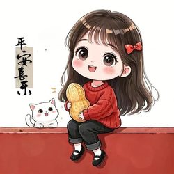 平安喜乐女生卡通头像 运势头像微信头像