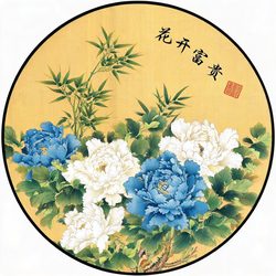 绢本工笔牡丹花开富贵头像合集 手绘风微信头像