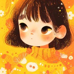 Q版女孩插画头像 插画风微信头像