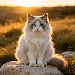暮色降临，猫咪独享温柔 宠物风微信头像