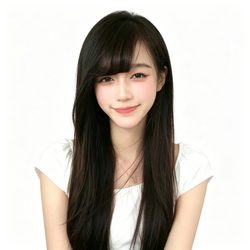 黑长直甜美女神头像 治愈风微信头像