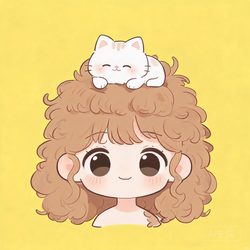猫咪陪伴治愈女孩头像合集 动漫风微信头像