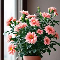 粉色花卉盆栽 植物风微信头像