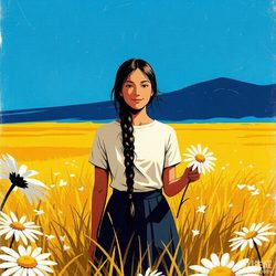 麦田少女 · 复古明信片 复古风微信头像
