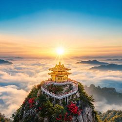 仙山金顶云海风景头像合集 风景风微信头像