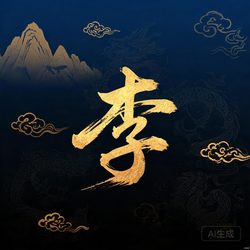 金色书法姓氏头像合集 姓氏头像微信头像