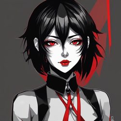 朋克二次元病娇女生头像 动漫风微信头像