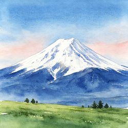 草地雪山风景头像 风景微信头像