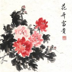 写意牡丹花开富贵头像合集 手绘风微信头像