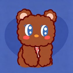 棕小熊可爱头像 治愈风微信头像
